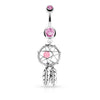 Bauchnabelpiercing Traumfänger Silber