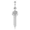 Bauchnabelpiercing Ketten beweglich Zirkonia Silber
