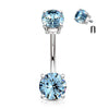 Bauchnabelpiercing Zirkonia Innengewinde