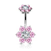 Bauchnabelpiercing Blume Zirkonia Innengewinde