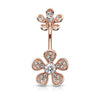 Bauchnabelpiercing Blume Zirkonia Innengewinde