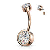 Bauchnabelpiercing Zirkonia Rund Innengewinde