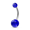 Bauchnabelpiercing Acryl Glitzer Kugel