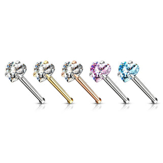 Nose Stud Heart Zirconia