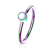 Ring Glänzender Synthetik Stein Biegbar