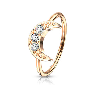 Ring Moon Zirconia Bendable