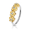 Ring Blume Zirkonia Biegbar
