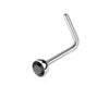 Nasenstecker L-Form Zirkonia Silber