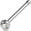 Nose Stud Zirconia Silver
