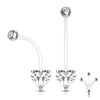 Bauchnabelpiercing Herz Zirkonia