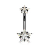 Bauchnabelpiercing Stern Zirkonia Innengewinde