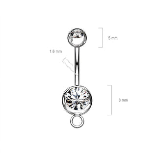 Belly Button Piercing Ball Zirconia