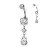 Bauchnabelpiercing Tropfen beweglich Zirkonia