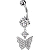 Bauchnabelpiercing Schmetterling Anhänger Zirkonia