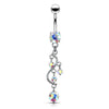 Bauchnabelpiercing Weinrebe beweglich Zirkonia