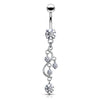 Bauchnabelpiercing Weinrebe beweglich Zirkonia