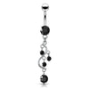 Bauchnabelpiercing Weinrebe beweglich Zirkonia