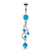Bauchnabelpiercing Weinrebe beweglich Zirkonia