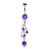 Bauchnabelpiercing Weinrebe beweglich Zirkonia