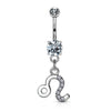 Bauchnabelpiercing Sternzeichen beweglich Zirkonia Silber