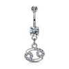 Bauchnabelpiercing Sternzeichen beweglich Zirkonia Silber