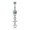 Bauchnabelpiercing Sternzeichen beweglich Zirkonia Silber