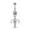 Bauchnabelpiercing Sternzeichen beweglich Zirkonia Silber