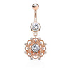 Belly Button Piercing Vintage dangle Zirconia