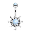 Bauchnabelpiercing Tribal Sonne 