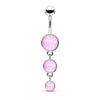 Bauchnabelpiercing Glänzender Synthetik Stein