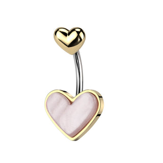Bauchnabelpiercing Herz Perlmutt