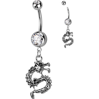 Belly Button Piercing Dragon Zirconia