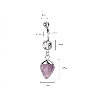 Belly Button Piercing Semi-precious Stone Zirconia