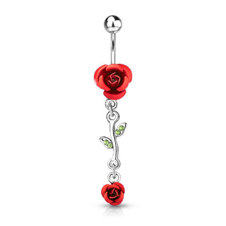 Bauchnabelpiercing Rose beweglich Metall