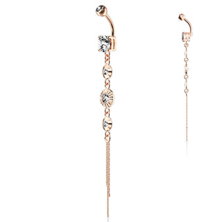 Belly Button Piercing 4 Zirconia dangle