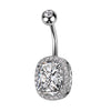 Bauchnabelpiercing Oval Zirkonia