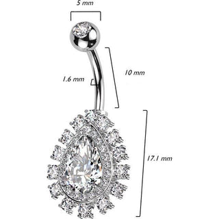 Bauchnabelpiercing Träne Zirkonia