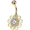 Bauchnabelpiercing Blume Zirkonia