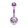 Bauchnabelpiercing Kugel Zirkonia Titan PVD