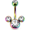 Belly Button Piercing 3 Zirconia