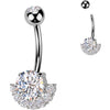 Belly Button Piercing titanium brass zirconias