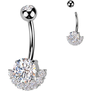 Belly Button Piercing titanium brass zirconias