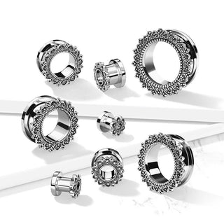 Tunnel Tribal Herz Silber