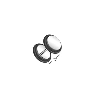 Fake Plug Silver Silicone O-Ring Internally Threaded