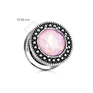 Plug Pink Synthetik Stein