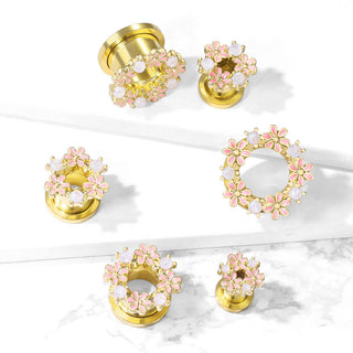 Tunnel Blumen Gold PVD