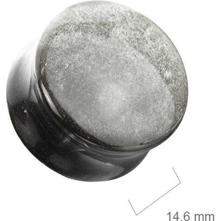 Plug Obsidian Naturstein Double Flare