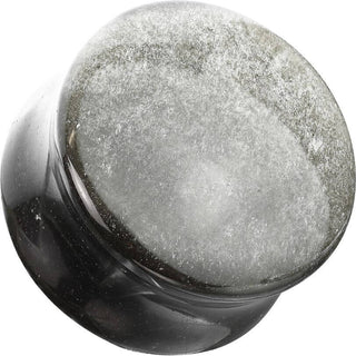Plug Obsidian Naturstein Double Flare