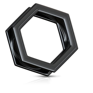Tunnel Hexagon Schwarz