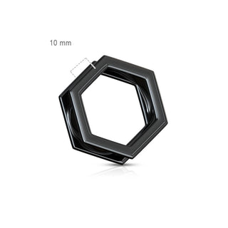 Tunnel Hexagon Schwarz